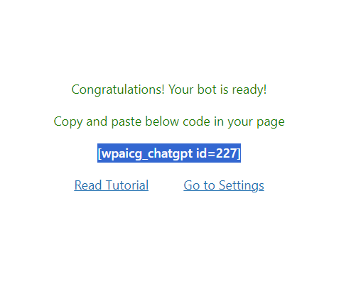 Ready chatbot